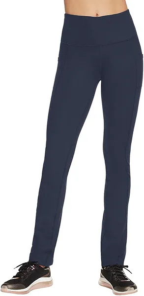 Skechers Women's Go Walk High Waisted Pant Joy – 4-Way Stretch, Moisture-Wicking, Layered Waistband