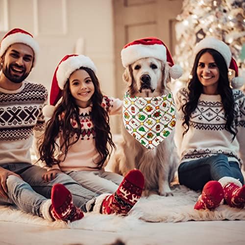 DASHUAIGE 3 Pack Christmas Dog Bandanas, Santa Claus Bandanas Triangle Bibs Dog Christmas Scarf XMas Dog Kerchief Set for Small Medium Large Dog and Cats Pet Costume Accessories (Red+blue+white)