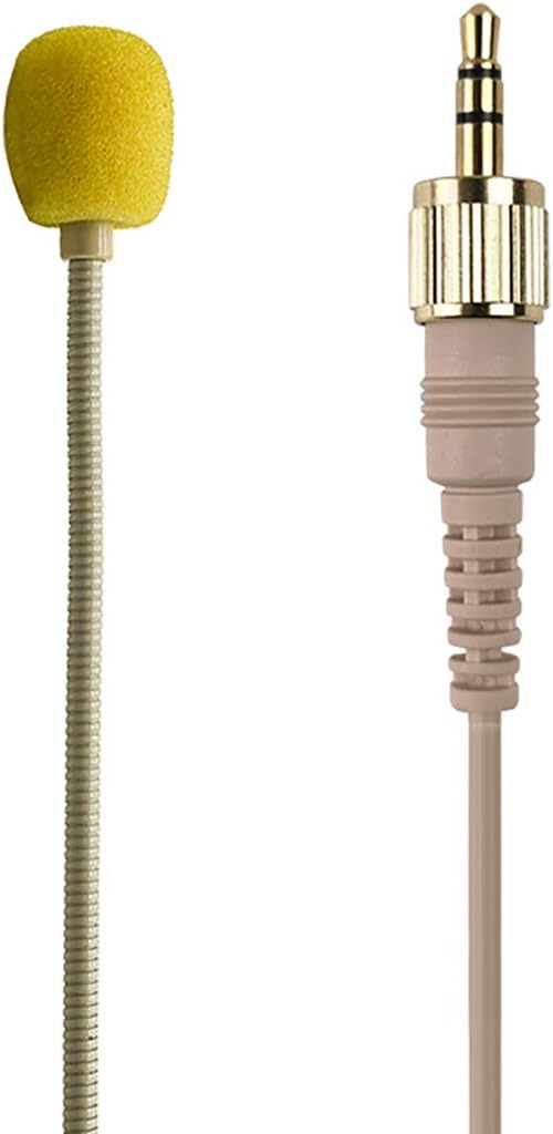 Cafon Pro 3.5mm Omni-Directional Condenser Headset Microphone Input Line Compatible with Sony UWP V1/D11/D21 Microphones Transmitter, Such as UWP UTX-B2/B03/B40, Skin Color to Hide