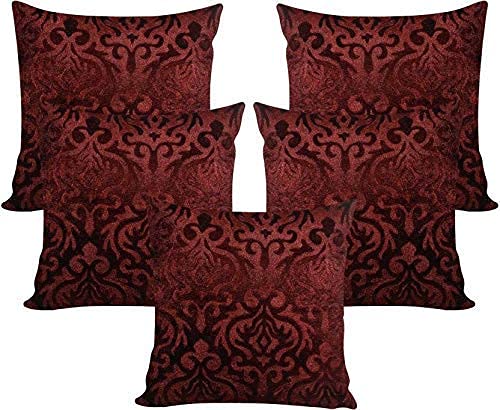 Solid Velvet Cushion Covers for Sofa Bed Chair Hottel Bedroom 18 In Pack of 5 - Picture 10 of 21