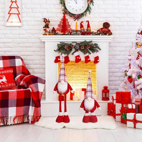 Décorations de lutin en peluche de table : finition soignée pour Noël - 4
