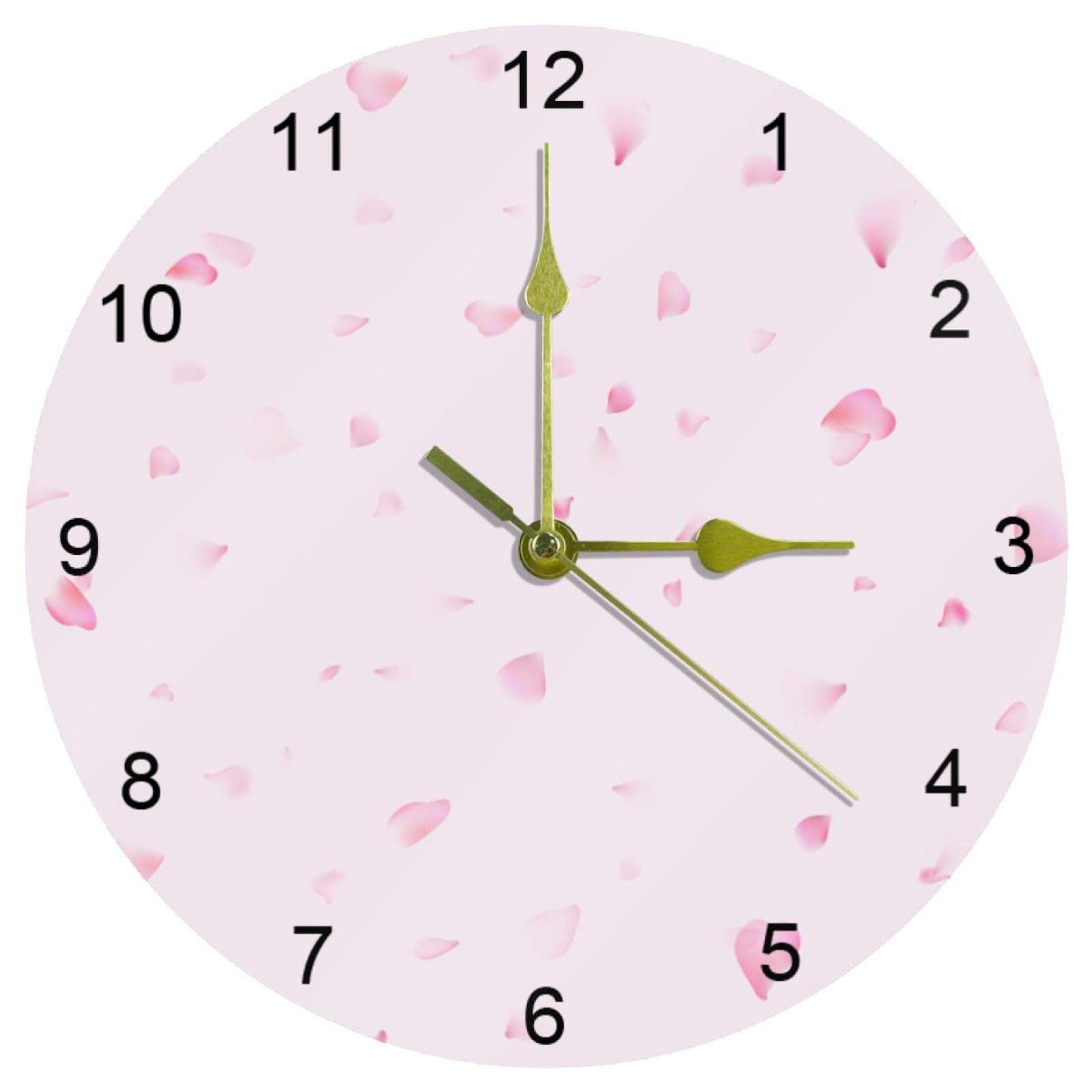 Horloge murale rose pour cuisine et décoration de maison cocooning