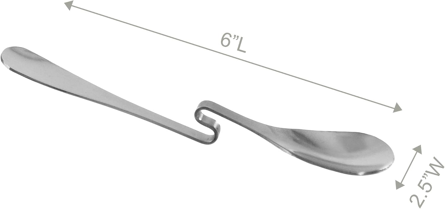 HOME-X 4-Piece Stainless Steel Hanging Coffee or Tea Spoon, Set of 4, 6" L x 1" W x " H