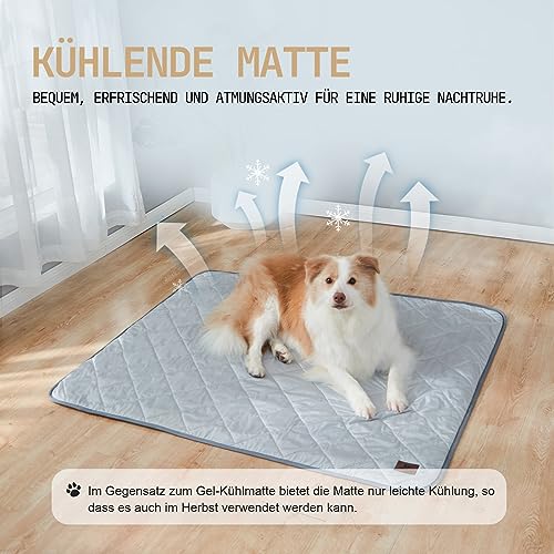 Snocyo Hundematte & Katzenmatte, Ultraweiche, wasserdichte Hundedecke 89×75cm，waschbare，kühlender & wärmender Doppelseite für ganzjährigen Komfort