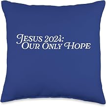 Jesus Our Only Hope Election 2024 Voting Faith God Jesus 2024 Election Our Only Hope Christian Voter God Prayer Throw Pillow, 16x16, Multicolor