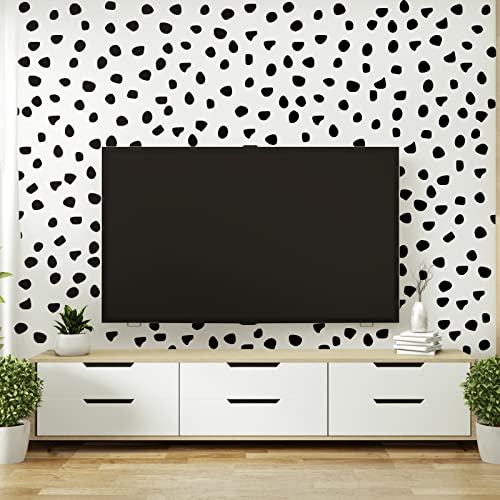 Outus 500 Pieces Irregular Polka Dots Boho Wall Decal Vinyl Nursery Wallpaper Sticker Wall Decor Peel And Stick Dot Wall Sticker For Kids Baby Girl Bedroom Home Classroom Decoration (Black) #TOP5