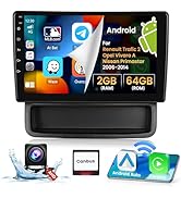 Hikity 2G + 64G Android 13 Autoradio voor Renault Trafic 2 Opel Vivaro Een Nissan Primastar 2006-...