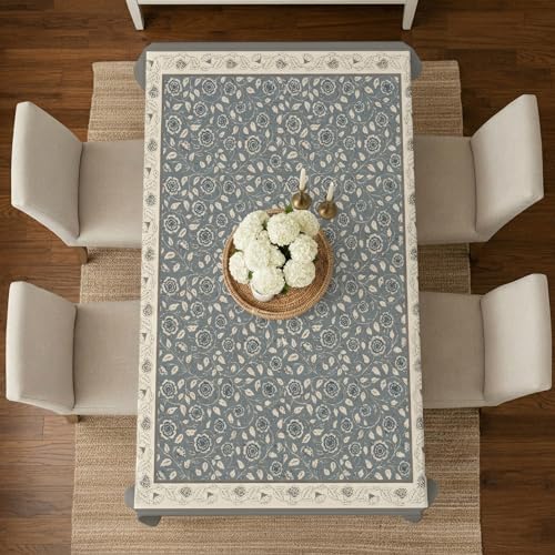Image of STITCHNEST 'Tavola Luxe Series' Dining Table Cover 60x90 Inches | 6 Seater - 8 Seater Rectangular Dining Table Cover | Premium Fabric, Washable & Colour Fast