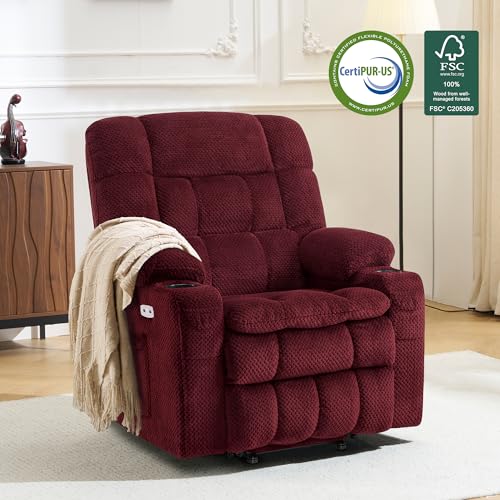 Image of MCombo Small Dual Motor Power Lift Recliner Chair for Petite Elderly, 7893