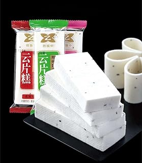 モクセイ雲片餅雪片餅 黑芝麻云片糕 黒ゴマ雲片 餅甘くて柔らかい・独立した小包装・伝統的な中国式菓子・朝食アフタヌーンティー多味菓子中国式デザート健康菓子【传统手工云片糕】桂花云片糕雪片糕 香甜软糯·独立小包装·传统中式糕点· 早餐下午茶多口味点心 中式甜点 健康零食 (ミックス味,250g)