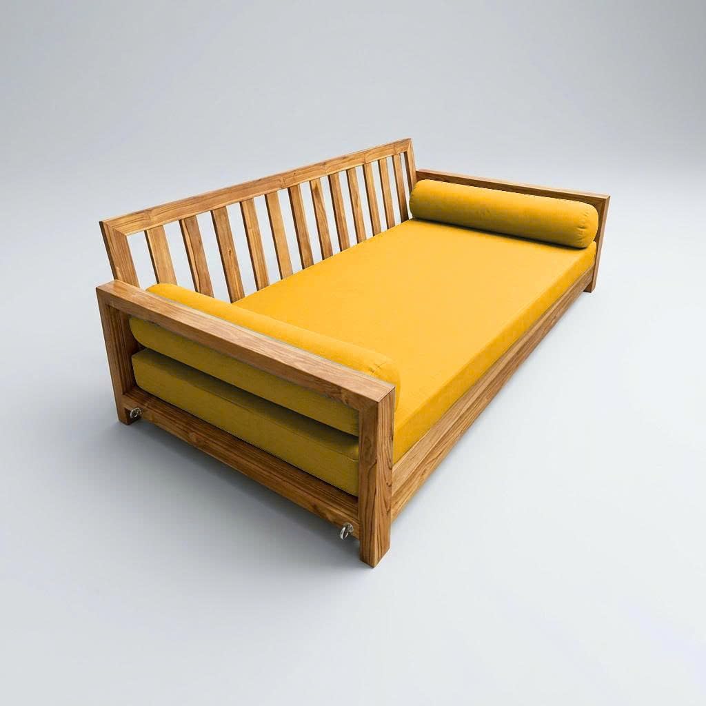 Prolinemax Style 5 - Mattress & Pillow Bolster for Outdoor Indoor Daybed Porch Swing Bed Knife Edge Full Size AD108 | Covers ONLY |