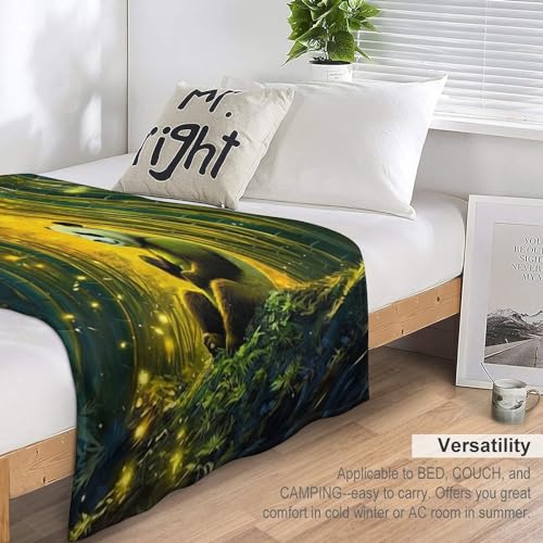 Couverture panda chaude en flannel lavable machine pour lit 140x180 - 7