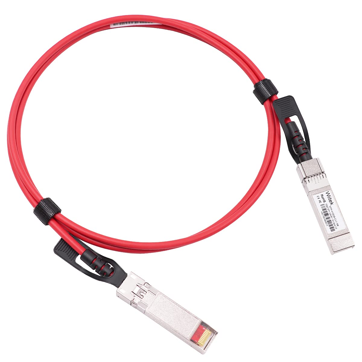 [Red Colored] 1.5m 10G SFP+ DAC Twinax Cable, 10Gbase-CU SFP+ Copper Cable, Compatible for Cisco SFP-H10GB-CU1.5M, Ubiquiti, Juniper, Mellanox,