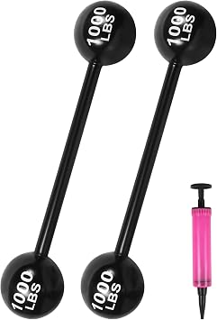 2 PCS Giant Inflatable Dumbbell Barbell، Funny Carnival Circus عيد ميلاد / هالوين حفلات زينة أوزان مزيفة Cosplay Props لوازم الحفلات ، تفجير زي Strongman Photo Booth Props Accessory