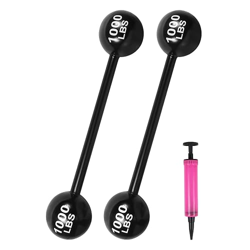 2 PCS Giant Inflatable Dumbbell Barbell,Funny Carnival Circus Birthday/Halloween Party Decorations Fake Weights Cosplay Props Party Supplies,Blow Up Strongman Costume Photo Booth Props Accessory