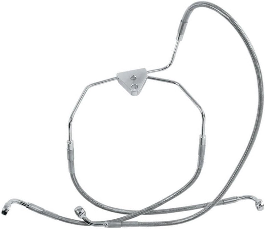 Hill Country Customs +4" Over Stock Front Stainless Braided Brake Line for 1996-2007 Harley Touring models - HC-401192