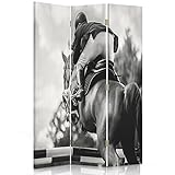 INFOS TECHNIQUES : La cloison de séparation composée des éléments ECO sans danger pour les enfants, munie des charnières métalliques. La toile de 260g/m2 tendue sur les solides châssis en mdf entre lesquels a été inséré le panneau de fibre.