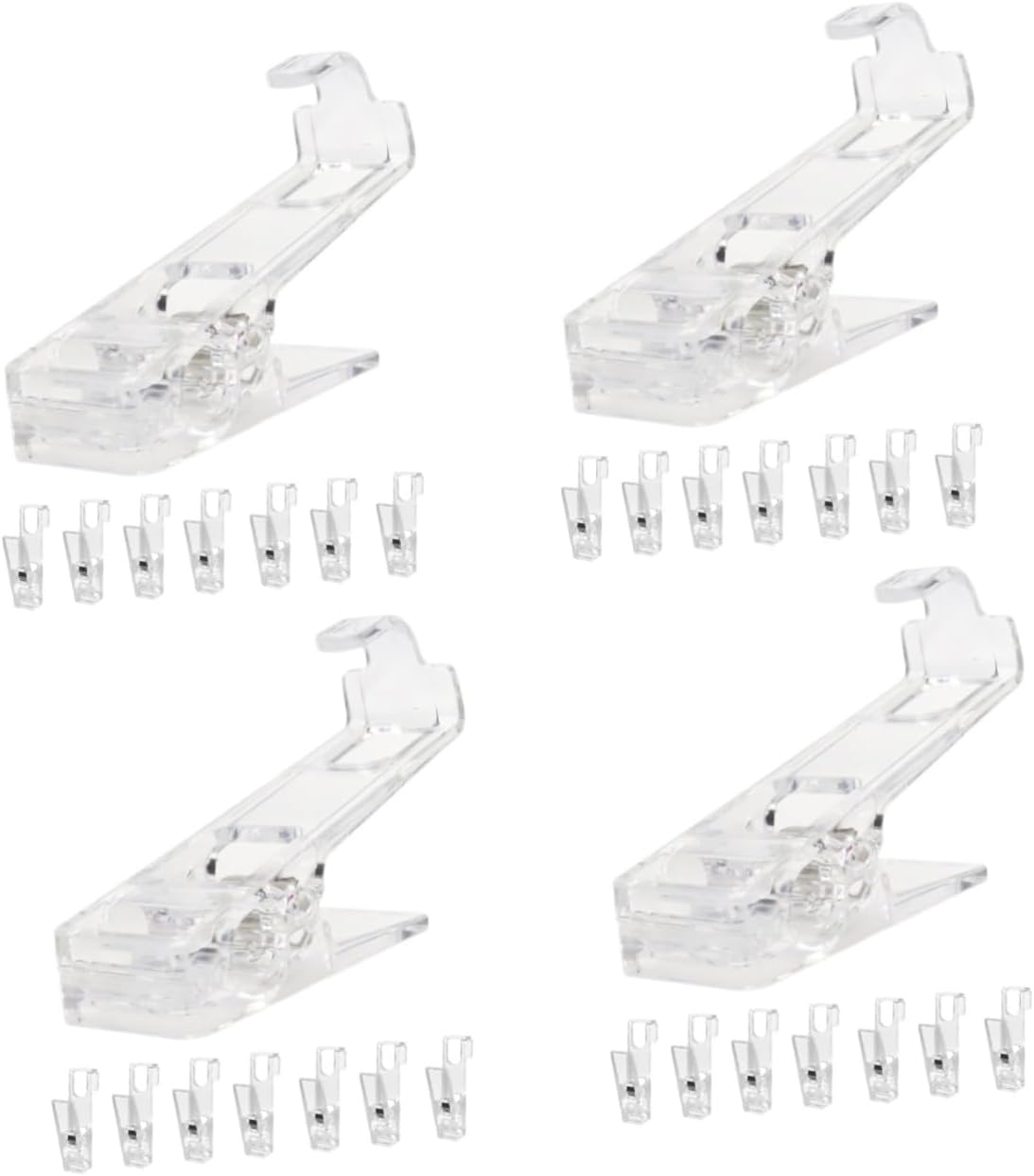Lurrose 32pcs Windproof Transparent Clothes Hanger Clips Non- Pants Skirt Clips Coated Laundry Clothespins for Hanging Skirts Ties Scarves Resistant Design
