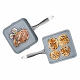 GreenPan Hard Anodized Non-Stick Ceramic Square 10 inch Grill Pan 11 inch Griddle Pan