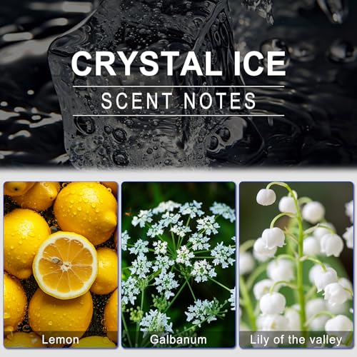 Image of JUSTTOP Crystal Ice Scent Car Air Freshener Clip,Provides Long Lasting Fragrance Holding for Over 120 Days,4 Vent Clips,4ml Each,Car Accessories for Men or Women(Crystal Ice)