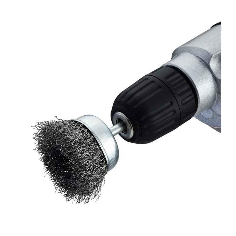 yaoqijie 4 Pcs Wire Cup Brush Set, Wire Brush for Drill 1/4 Inch Arbor 0.010 Inch Coarse Carbon Steel-2 Inch Wire Drill Brush
