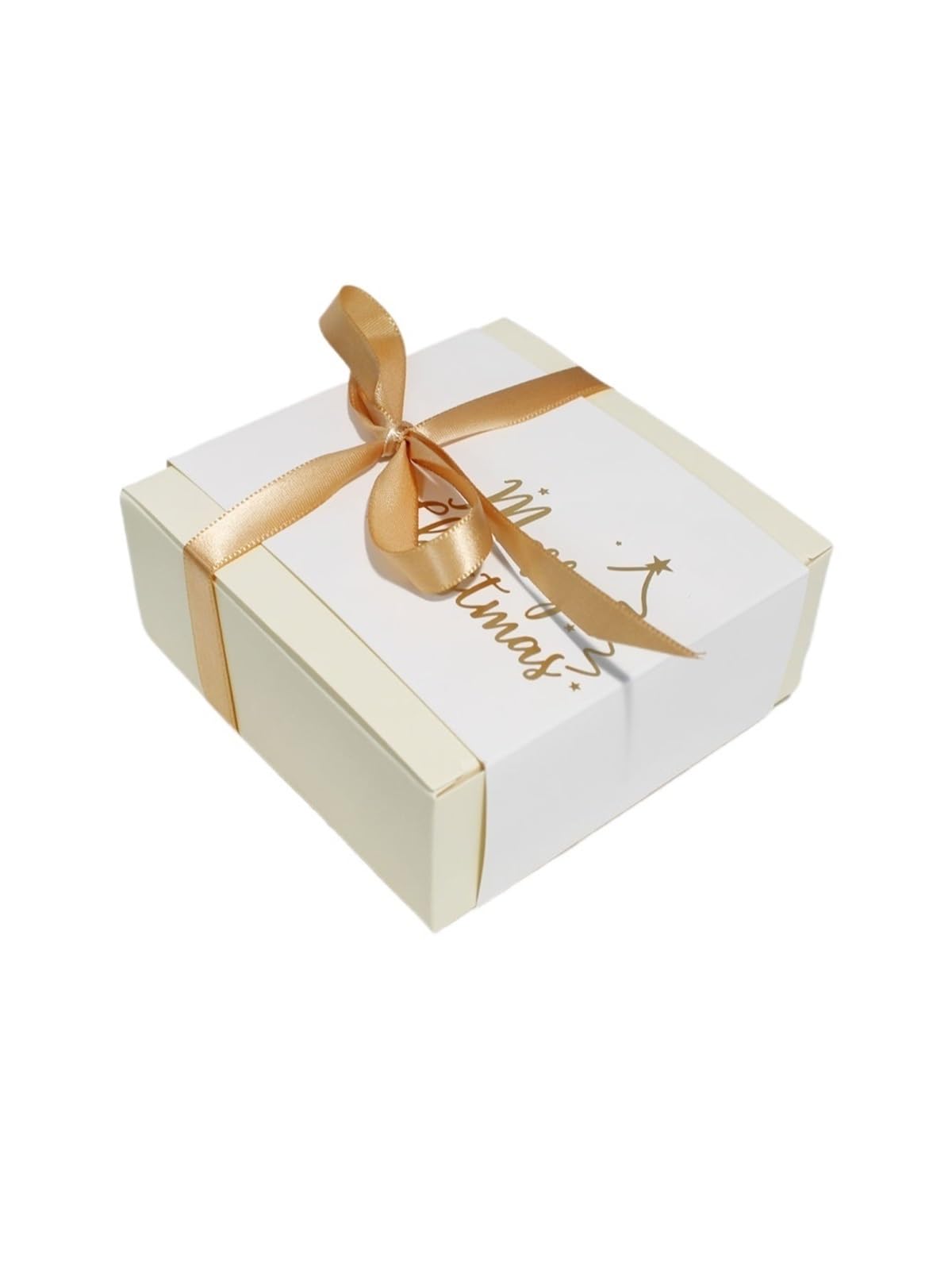 GIJMZY Merry Candy BoxCookies Box Birthday Party Biscuit Chocolate Packaging(White,20pcs)