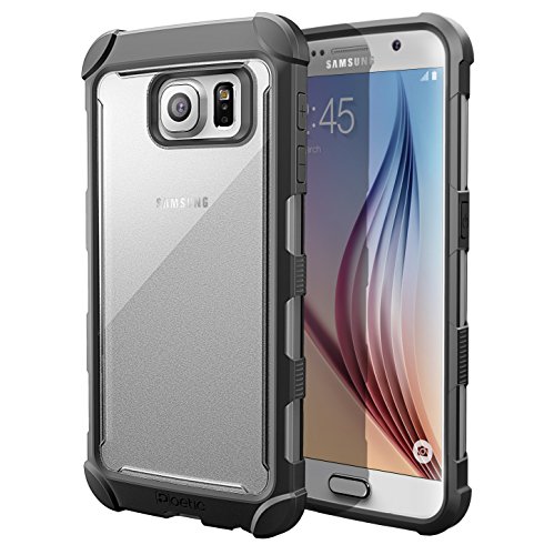 Galaxy S6 Case - Poetic [Affinity Series] - [TPU Grip Bumper] [Corner Protection] Protective Case for Samsung Galaxy S6 (2015) Frost Clear/Gray (3-Year Manufacturer Warranty From Poetic)
