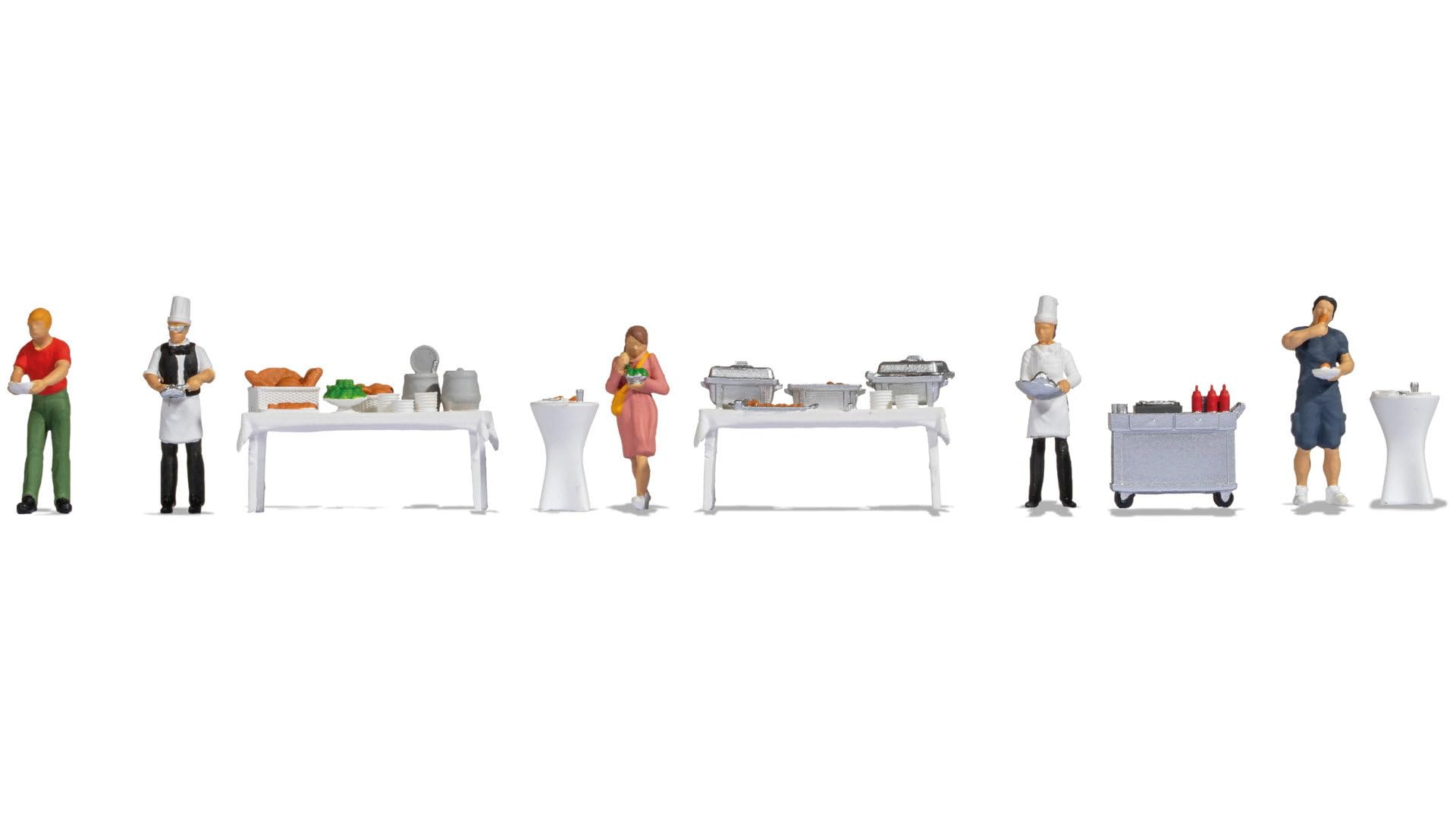 Noch 16276 HO/OO Gauge At the Buffet Themed Figure Set