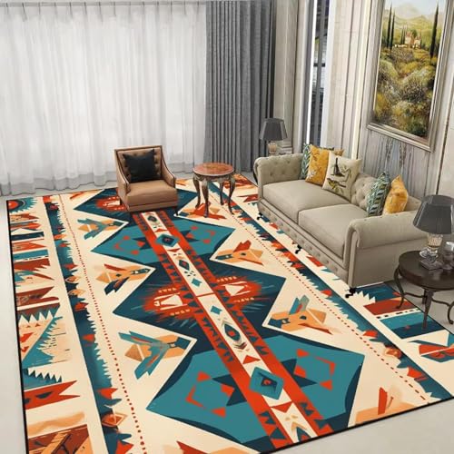 Tapis de décoration de luxe de style ethnique rétro grande surface