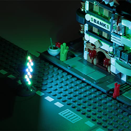 TEDDOO 4-Sätze von Baustein-Leuchten, LED-Licht-Kit, Suchscheinwerfer, geeignet für Baustein-Modelle, Konturleuchten, USB-Stecker (kompatibel mit Mainstream-Bausteinen) (Farbiges Lich)