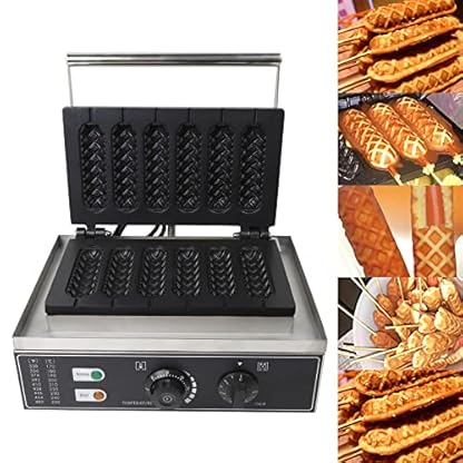 1500W Edelstahl Waffeleisen Elektrischer Waffelmaschine Profi Waffeleisen Waffle Maker Stiel Waffelgerät Waffelsticks Corn Hot Dog Antihaftbeschichtete Platte Waffelautomat Wmf Waffeleisen Krups – Bild 5