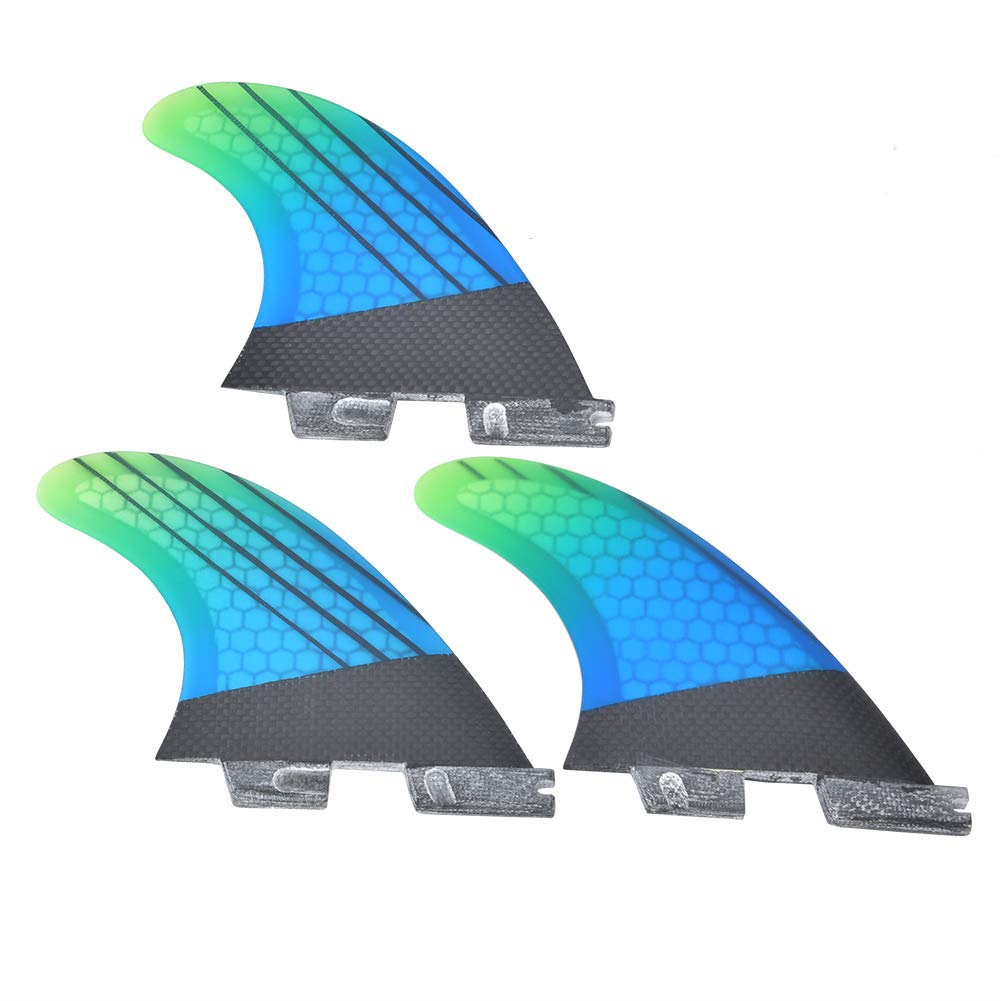 Fiberglass FCS2 elegante Agrase de surf verde de la aleta de aleta de surf de aleta flexible para ondas huecas y paletas de paleta