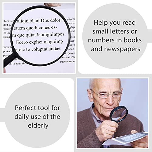 Feosky Handheld Reading Magnifier, 10X Magnifier, 75Mm Glass Lens, Rubbery With Non-Slip Soft Handle For Seniors Reading And Kids Nature Exploration #TOP2