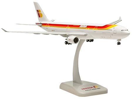 Iberia Airways Airbus A330 300 Old Livery 1/200 Scale Aircraft Model Hogan with Gears and Stand