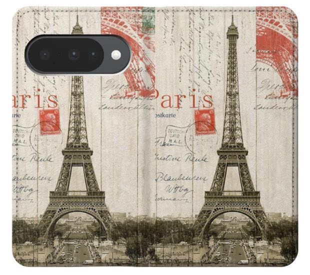 Etui cuir Google Pixel 10 Pro finition premium gravure Tour Eiffel - 3