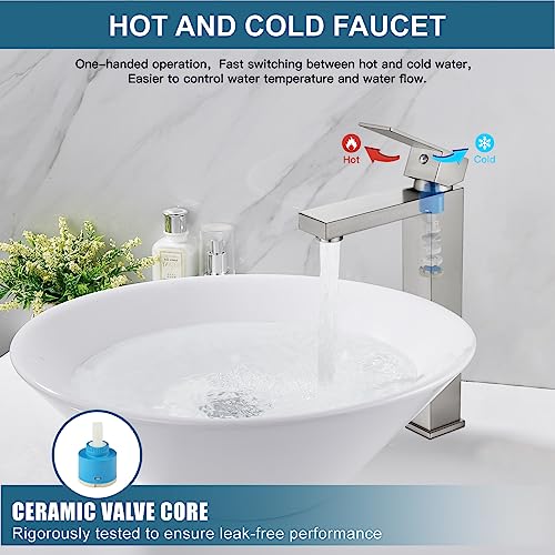 Robinet lavabo en acier inoxydable SUS304 durable avec finition luxe