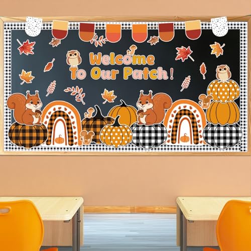 Fall Bulletin Board Decorations with Rich Patterns,72 Pcs Classroom October Thanksgiving Bulletin...