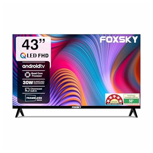 Foxsky 108 cm (43 inches) Full HD Smart LED TV 43FS-VS (Black)