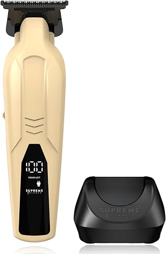 Miniatura 10 de Supreme Trimmer Vader Lite ST3700 - Forro de peluquero inalámbrico y recortadora de barba con cuchilla en T DLC sin brecha, motor de 7000 RPM,