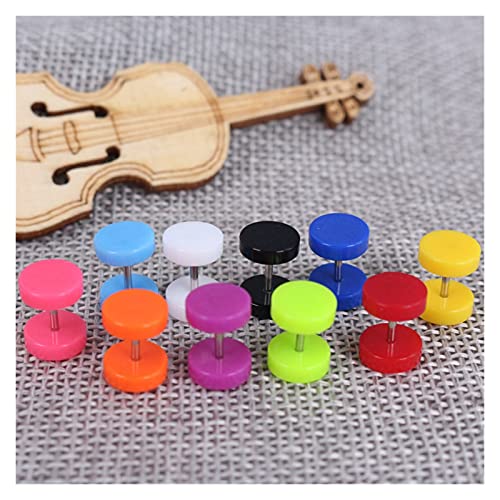 Zhho 2 Pcs Fashion Ear Plug And Tunnel Body Jewelry Piercing Ear Gauges Expander Steampunk Fake Ear Plugs Stretchers Accessories (Main Stone Color : White) #TOP2