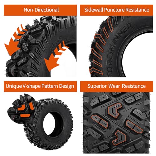 Image of FORERUNNER 26x9-12 & 26x11-12 ATV Tires, All Terrain (Pack of 4, Tubeless) | FORERUNNER 26x9-12 & 26x11-12 ATV UTV Trail Mud Sand Off-Road Tires