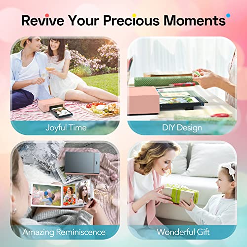 Liene 4X6'' Photo Printer, Wi-Fi, 20 Sheets, Full-Color For Iphone, Android, Smartphone, Computer, Dye Sublimation, Portable For Home Use, Pink #TOP6