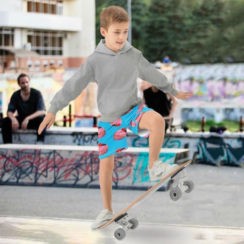 J JOYSAY Cherry Cupcake Dessert Boys Athletic Shorts Kids Youth Casual Shotrs with Pockets Elastic Waistband4