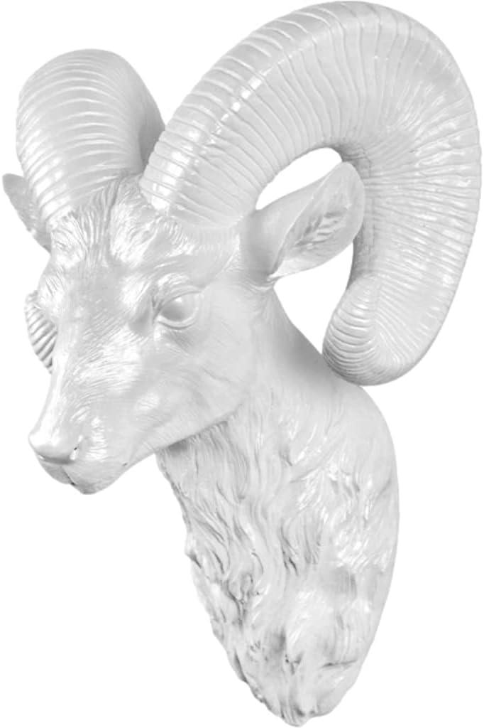 壁の彫刻 ビッグホーン羊の頭の動物の創造的な樹脂の
