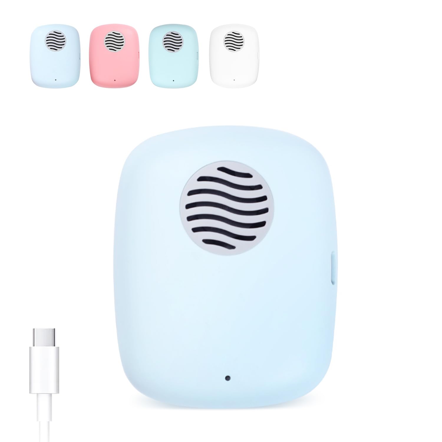 ELMWAY STB-021 UV Toothbrush Sanitizer Case – Compact UVC Sterilizer with Fan, USB Rechargeable Travel Toothbrush Cover for Daily Manual & Electric Toothbrushes – Blue
