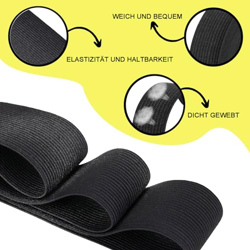Miniatura 4 de Coser La Banda Elástica, 10 Metro Cinta Elástica De Costura 15mm Para Pantalones Tejidos Elásticos Diy Craft Para Coser, No Se Deforma Fácilmente, Negro