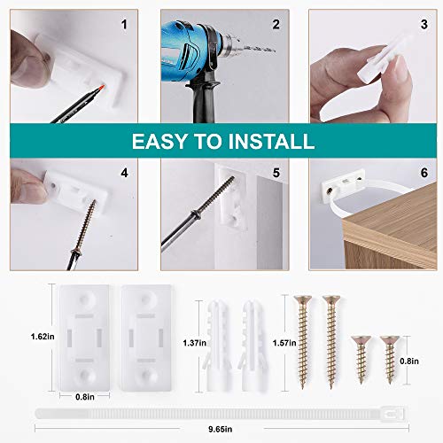 NASHRIO Furniture Straps (12 Pack) Anti Tip Furniture Anchors Kit for Baby Proofing, Cabinet Wall Anchors Protect Toddler and Pet Cabinet Adjustable Child Safety Straps, Heavy Duty Materials - Thumbnail 7
