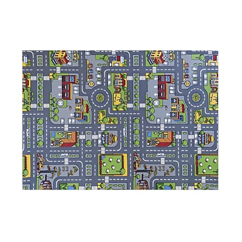 SrgPui Car Play Mat, 50 x 80 cm Car Rug for Kids,Non-Slip Car Rug play mat, Perfect for Imaginative Play and Educational Activities