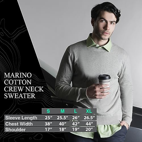 Marino Cotton Sweaters for Men - Lightweight Crewneck Men’s Pullover4