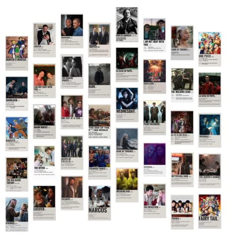 Image of Webseries Wall Collage Kit 40 PCS A6 Posters for Wall | Posters | Home Decor | Wall Decor Items | Room Decoration Items for Bedroom | Wall Stickers for Home | Room Decor